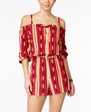 American Rag Striped Off-the-shoulder Romper, Only At Macy's