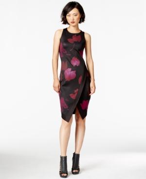 Bar Iii Floral-print Envelope Dress, Only At Macy's