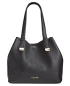 Calvin Klein Pebble Leather Tote With Pouch