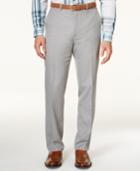 Alfani Red Men's Light Gray Flat-front Pants, Only At Macy's