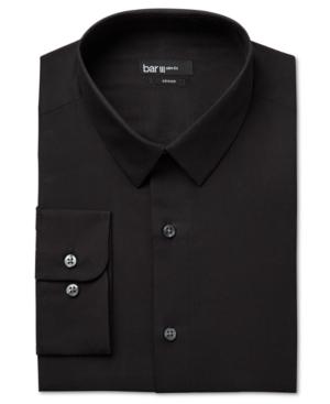 Bar Iii Slim-fit Black Solid Dress Shirt
