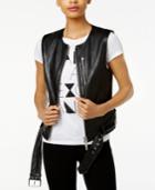 Armani Exchange Belted Faux-leather Vest
