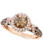 Le Vian Chocolatier Diamond Engagement Ring (1-5/8 Ct. T.w.) In 14k Rose Gold