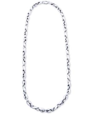 Men's Polished Chai Link 24 Chain Necklace In Sterling Silver