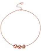 Guess Rose Gold-tone Wire Fireball Statement Necklace