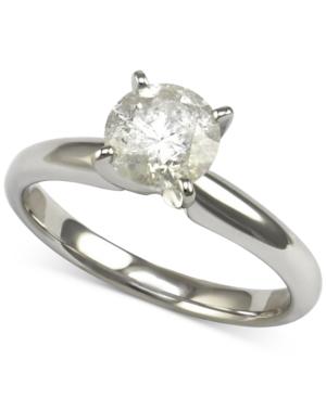 Diamond Solitaire Engagement Ring (1-1/4 Ct. T.w.) In 14k White Gold