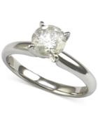 Diamond Solitaire Engagement Ring (1-1/4 Ct. T.w.) In 14k White Gold