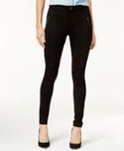 Lily Black Juniors' Quilted-front Zip-pocket Pants, Created For Macy's
