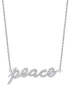 Diamond Peace Pendant Necklace (1/4 Ct. T.w.) In 14k White Gold