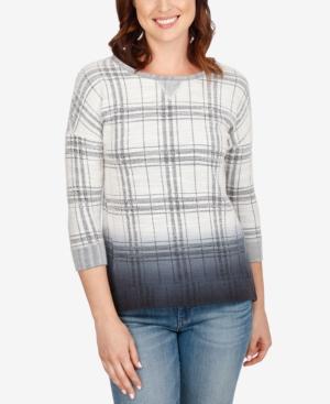 Lucky Brand Plaid Split-back Sweater