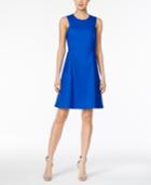 Calvin Klein Seamed Fit & Flare Dress
