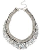 M. Haskell Silver-tone Crystal Collar Necklace