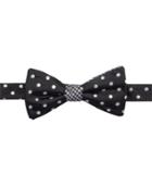 Countess Mara Houndstooth Dot Reversible To-tie Bow Tie