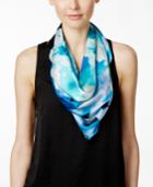 Calvin Klein Floral Silk Square Scarf