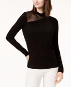 Inc International Concepts Illusion Mock-neck Top, Created For Macy's