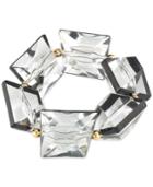 Trina Turk Gold-tone Crystal Nugget Stretch Bracelet