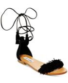 Steve Madden Women's Sweetyy Lace-up Flat Sandals Women's Shoes