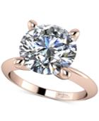 Solitaire Mount Setting In 14k Rose Gold