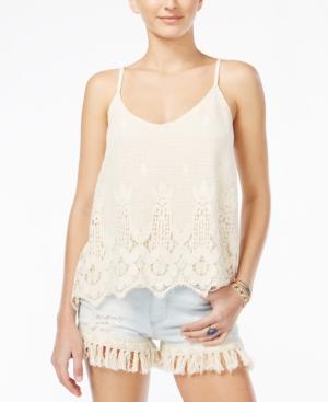 American Rag Juniors' Crocheted Scalloped-hem Tank Top, Only At Macy's