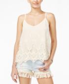 American Rag Juniors' Crocheted Scalloped-hem Tank Top, Only At Macy's