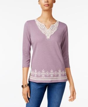 Alfred Dunner Embroidered Top