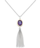Mystic Topaz Tassel Lariat Necklace (9 Ct. T.w.) In Sterling Silver With 14k Gold Accents