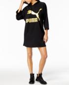 Puma Glam Drycell Metallic-logo Hoodie Dress