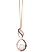 Le Vian Chocolatier Fresh Water Pearl (8mm) And Diamond (5/8 Ct. T.w.) Pendant Necklace In 14k Rose Gold