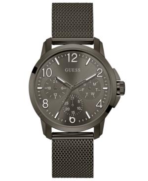 Guess Men's Gunmetal Stainless Steel Mesh Bracelet Watch 42mm