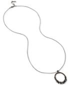 Kenneth Cole New York Hematite-tone Dark Bead Circle Pendant Necklace