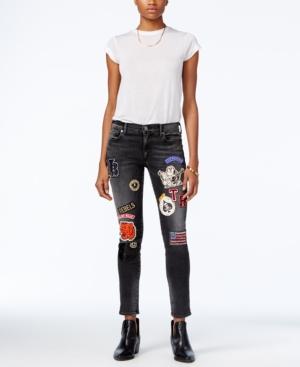True Religion Halle Patch Black Rebel Wash Skinny Jeans