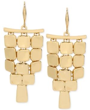 Robert Lee Morris Soho Gold-tone Square Chandelier Earrings