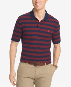 Izod Men's Pique Knit Striped Polo