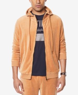 Sean John Men's Velour Zip-front Hoodie