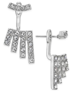 Inc International Concepts Silver-tone Multi-crystal Earring Jackets, Only At Macy's