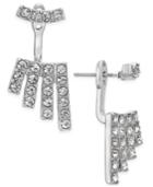 Inc International Concepts Silver-tone Multi-crystal Earring Jackets, Only At Macy's