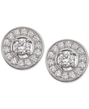 Giani Bernini Cubic Zirconia Stud Earrings In Sterling Silver, Created For Macy's