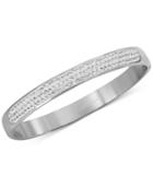 Crystal Pave Bangle Bracelet In Stainless Steel
