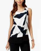 Alfani Prima Asymmetrical Layered Blouse, Only At Macy's