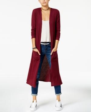 Planet Gold Juniors' Open-front Duster Cardigan