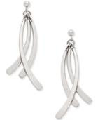 Giani Bernini Curved Bar Drop Earrings In Sterling Silver, Only At Macy's