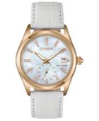 Citizen Women's Eco-drive Corso White Leather Strap Watch 36.2mm, A Macy's Exclusive Style