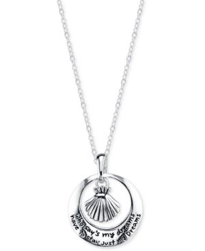 The Little Mermaid Dreams Shell Pendant Necklace In Sterling Silver