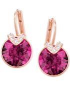 Swarovski Rose Gold-tone Pave & Colored Crystal Drop Earrings