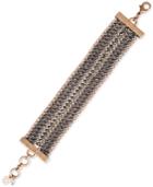 Lucky Brand Rose Gold-tone Multi-chain Flex Bracelet