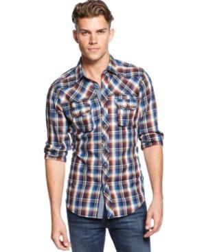 Bar Iii Shirt, Hamilton Plaid Button-down