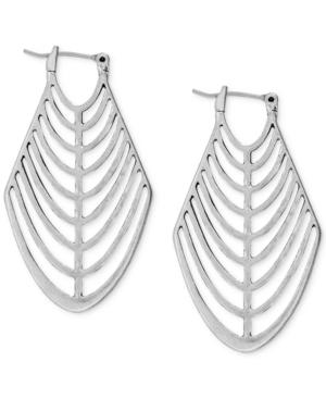 Lucky Brand Silver-tone Openwork Hoop Earrings
