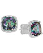 Mystic Topaz Rope Frame Stud Earrings (8 Ct. T.w.) In Sterling Silver