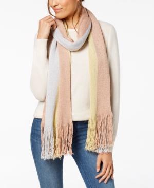 Steve Madden Metallic Stripe Fringe Scarf
