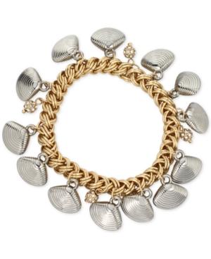 M. Haskell For Inc Two-tone Woven Shell Shaky Stretch Bracelet, Only At Macy's